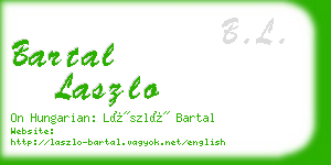 bartal laszlo business card